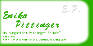 eniko pittinger business card